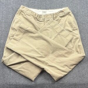 LL‎ Bean Mens 36x32 FITS (34X29) Khaki Beige Cotton Casual Chino Pants Trousers